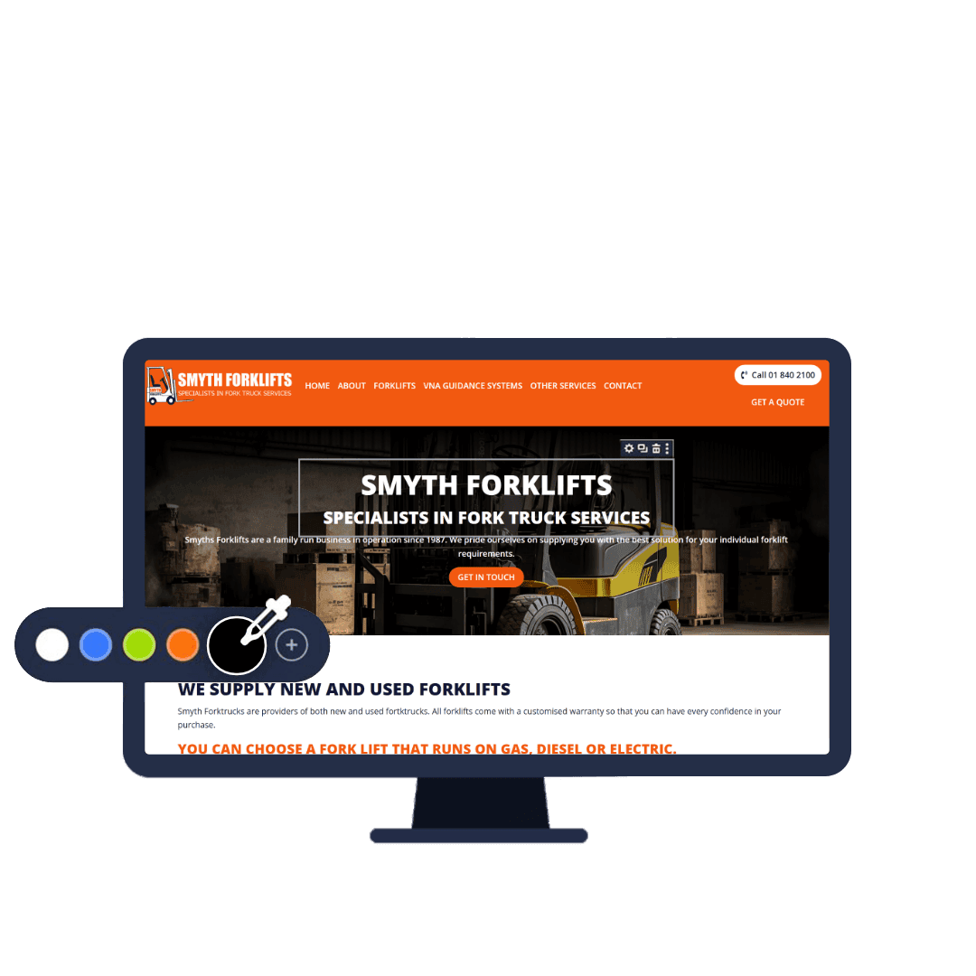 Tallon Mortuary Specialists Website Design Construction Mockup Smyths Forklifts Website Design Construction Mockup