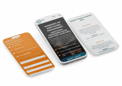 Switch and Save Payments Website Mobile App Screen Mockup