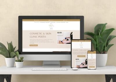 The Skin Nurse Australia Desk with tech devices mock up