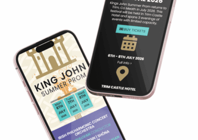 iPhone Mockup Perspective King John Summer Prom Website